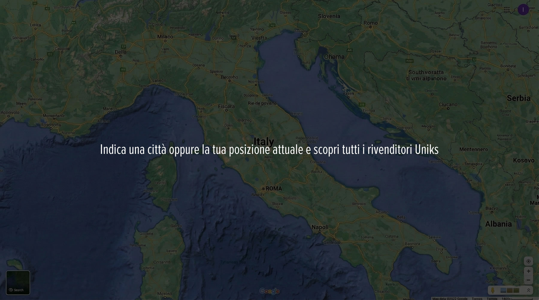 Indica una città oppure la tua posizione attuale e scopri tutti i rivenditori Uniks